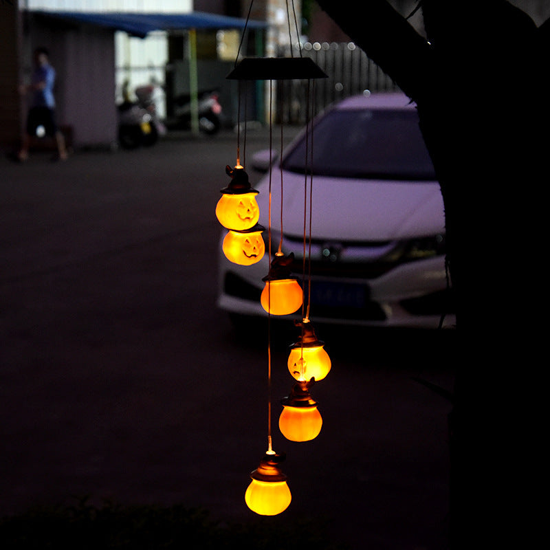 LED solar energy Halloween wind chime lamp